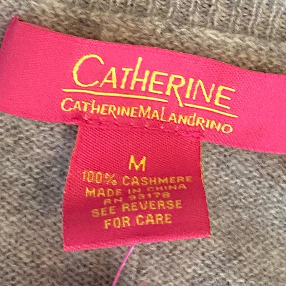New Catherine Malandrino 100% cashmere long sleeve sweater women’s size M - Picture 5 of 7